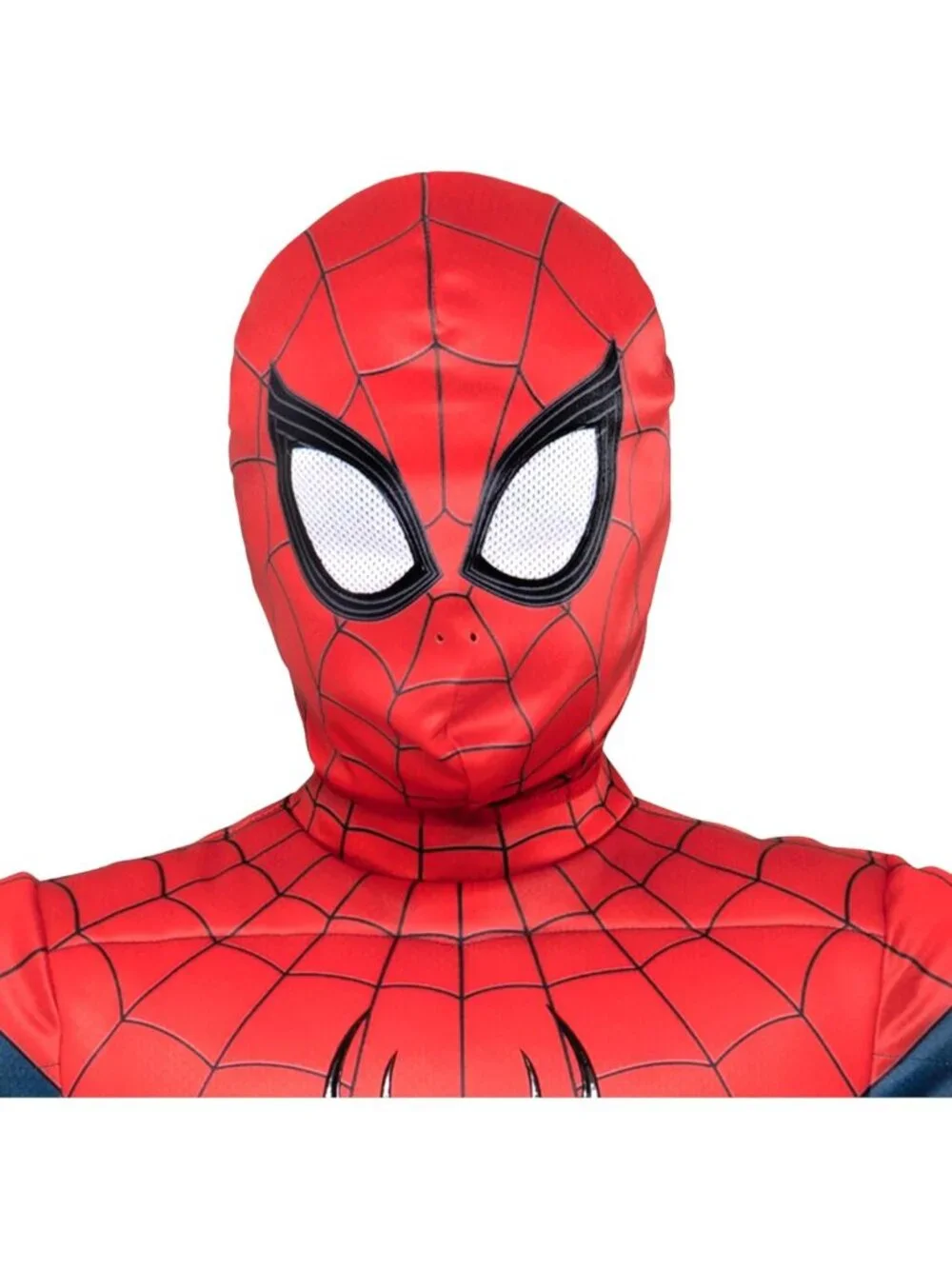 Youth Spider-Man Halloween Costume - Premium Padded Jumpsuit & Fabric Mask